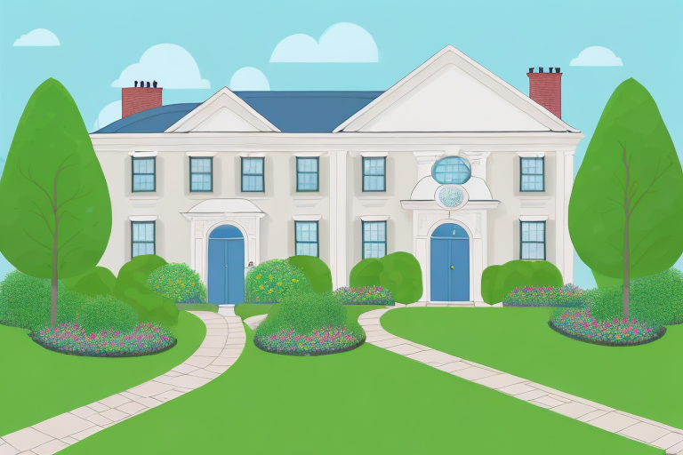 A house with a garden and a path leading to the front door